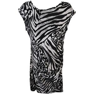 NWT Apt 9 Zebra Printed Ruched Side Dress